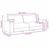 Sofa Beige 221 x 77 x 82 cm Linen 4105185