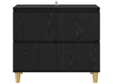 Sideboard Black Oak 60 x 35 x 70 cm Engineered Wood 881265