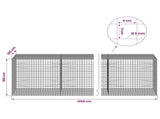 Gabion with 5 mm Wire and 5x5 cm Mesh 1200x100x100 cm 3464370