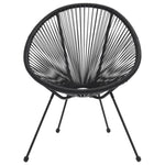 5 Piece Outdoor Dining Set PVC Rattan Black 3060280