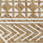 Handmade Rug Jute with White Print 150 cm 133694