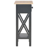 Side Table Black 27x27x65.5 cm Wood 280059