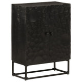 Sideboard Black 55x30x76 cm Solid Wood Mango and Iron 372005