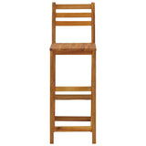 Bar Stool Set of 4 Natural wood Solid acacia wood Standard 310286