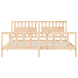 Bed Frame without Mattress 200x200 cm Solid Wood Pine 3192446