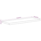 Wall Shelf 70x30x3.8 cm Rectangular Solid Wood Acacia Live Edge 370285