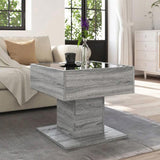 Coffee Table with LED Grey Sonoma 50x50x45 cm Engineered Wood 847530
