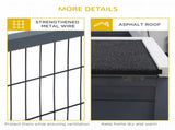 Rabbit Hutch Outdoor, Guinea Pig House, Bunny Run Cage with Openable Top for 1-2 Rabbits, 123 120 T3398P347609
