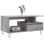 ZNTS Coffee Table Grey Sonoma 90x49x45 cm Engineered Wood 831026