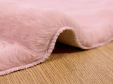 Anti-Slip Faux Rabbit Fur Rug OLITE Pink 200 cm Polyester 42021715