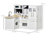 Kids Kitchen Playset, Large Pretend Role Play Kitchen, White T3398P348116