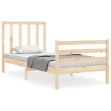 Bed Frame without Mattress Single Solid Wood Pine 3193756