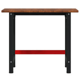 Workbench Dark Brown 100x60x81.5 cm Solid Wood Oak Rectangular 3309659
