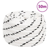 Braided Boat Rope White 16 mmx50 m Polyester 152784