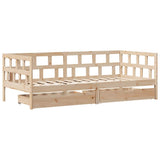 Daybed with Drawers without Mattress 90x200 cm Solid Wood 3302083