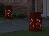 Solar LED Pathway Light 2 pcs Rusty Weathering Steel 879757
