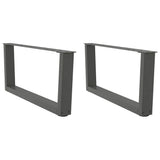 Coffee Table Legs V-Shape 2 pcs Anthracite 70x cm Steel 4012618