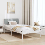 Bed frame White and light grey 90 x 190 cm Solid pine wood 878718