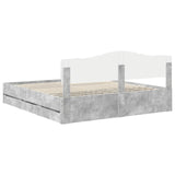 Bed Frame with Drawer Concrete Grey 180 x 200 cm Engineer Wood 3412980