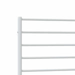 Metal Bed Frame without Mattress with Footboard White 100x200cm 352381