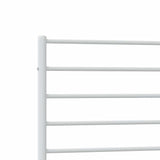Metal Bed Frame without Mattress with Footboard White 100x200cm 352381