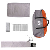 Dome Tent 4-Person with Roof Grey and Orange 505 x 450 x 248 cm 42004022