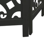 Room Divider 3 Panels Black Solid Wood Paulownia 358750