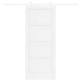 Sliding Door White 83 x 202 cm Solid Pine Wood 3445479