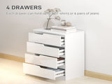 Chest of Four High Gloss Front Drawers - White T3398P342358