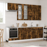 Kitchen Unit LYON 8 pcs Smoked Oak Engineered Wood 3438215