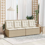 Garden Bench Beige Poly Rattan 3394471