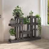 Plant Stand Grey 104.5x25x77.5 cm Solid Wood Pine 822099