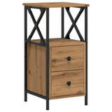 ZNTS Bedside Cabinets 2 pcs Artisan Oak 34x35.5x70 cm Engineered Wood 857253