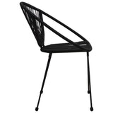 3 Piece Outdoor Dining Set PVC Rattan Black 3060219