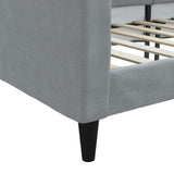 Day Bed without Mattress Light Grey 90x190 cm Single Fabric 354046