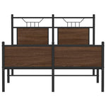Bed Frame without Mattress Brown Oak 120x190 cm Small Double Engineered Wood 4107031