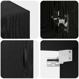 Wall-Mounted Cabinet Black Oak 60 x 31 x 70 cm Engineered Wood 879539
