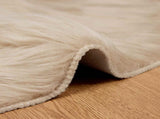 Faux Sheepskin Rug TAFALLA Beige 160 cm Polyester 42021494