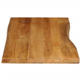 Table Top 110x60x3.8 cm Live Edge Solid Wood Mango 370791