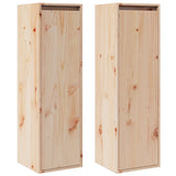 ZNTS Wall Cabinets 2 pcs 30x30x100 cm Solid Pinewood 813506