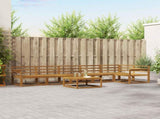 Outdoor Sofa Set 7 pcs Natural Solid Acacia Wood 3367672