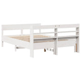 Bed Frame without Mattress White 140x190 cm Solid Wood Pine 3306940