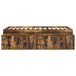 Storage Bed Frame Smoked oak 100 x 200 cm Engineered wood 3335185