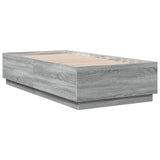Bed Frame without Mattress Grey Sonoma 90x190 cm Single 3209756