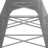 Garden Raised Bed Galvanised Steel 224x80x68 cm Grey 318954