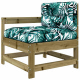 Garden Chairs with Cushions 2 pcs Impregnated Wood Pine 825596