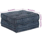 Modular Sofa Indigo Print 70 x 70 x 36 cm Fabric 4019063