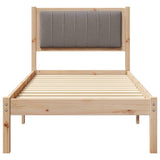 Bed Frame with Upholstered Headboard Taupe 80 x 200 cm 878292