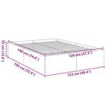 Bed Frame without Mattress Sonoma Oak 120x190 cm Small Double 3281044