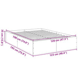 Bed Frame without Mattress Sonoma Oak 120x190 cm Small Double 3281044